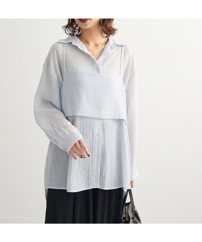 【グリーンパークス/Green Parks】のSET2点シアーシャツ+ビスチェ インテリア・キッズ・メンズ・レディースファッション・服の通販 founy(ファニー) https://founy.com/ ファッション Fashion レディースファッション Fashion for Women ワンピース Dresses チュニック Tunic Tops & Dresses シアー Sheer, See-Through チュニック Tunic, Long Top ビスチェ Bustier, Corset Top ヘムライン Hemline, Bottom Cut ポケット Pocket, Pocket Detail 夏 Summer S/S・春夏 SS, Spring/Summer, Warm Season A/W・秋冬 Autumn/Winter |ID: prp329100004649468 ipo3291000000035648220