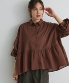 【クラフトスタンダードブティック/CRAFT STANDARD BOUTIQUE】のペプラム長袖ブラウス Brown|ID: prp329100004649475 ipo3291000000033581532