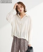 【グリーンパークス/Green Parks】の金ボタン裾ドロストシャツ Off White|ID: prp329100004649476 ipo3291000000033581553