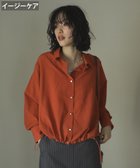【グリーンパークス/Green Parks】の金ボタン裾ドロストシャツ Orange|ID: prp329100004649476 ipo3291000000033581557