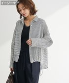 【グリーンパークス/Green Parks】の金ボタン裾ドロストシャツ Stripe|ID: prp329100004649476 ipo3291000000033581559