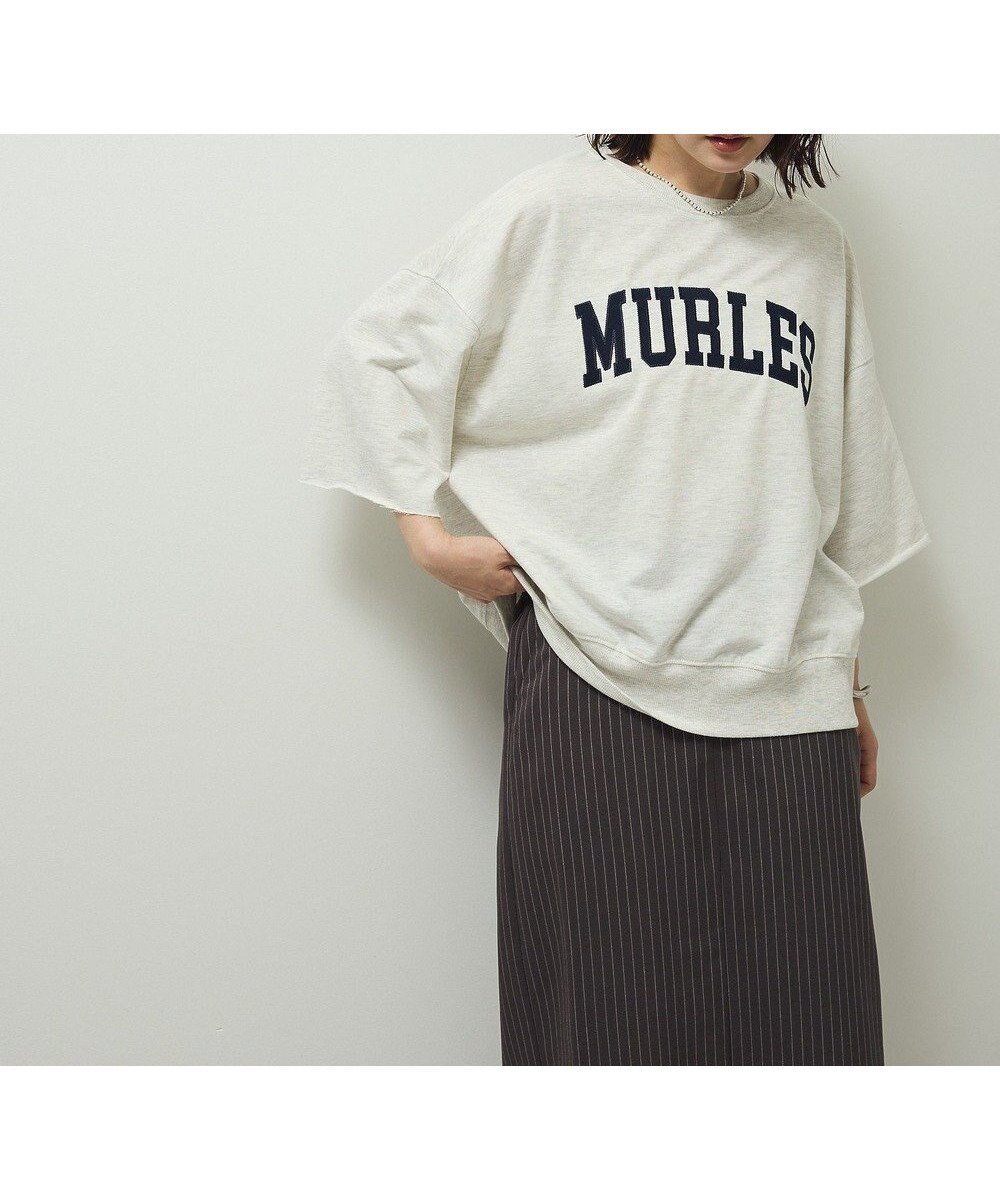 【グリーンパークス/Green Parks】の5分袖刺繍ロゴトレTEE インテリア・キッズ・メンズ・レディースファッション・服の通販 founy(ファニー) 　ファッション　Fashion　レディースファッション　Fashion for Women　トップス・カットソー　Cut & Sew Tops　シャツ・ブラウス・オフィスカジュアル　Elegant Blouses & Button-Ups　ロングTシャツ・Tシャツ　Longline T-Shirts & Tees　カットソー・ベーシックTシャツ　Cut-and-Sewn Tops / Stretch Tees & Basics　新作・新入荷　New Arrivals / New In　おすすめ　Recommended / Our Picks　カットソー　Cut and Sewn Top　フロント　Front, Front Design　ボトム　Bottoms, Lower Wear　ポケット　Pocket, Pocket Detail　ロング　Long, Long-Length　夏　Summer　S/S・春夏　SS, Spring/Summer, Warm Season　A/W・秋冬　Autumn/Winter　Oatmeal|ID: prp329100004649479 ipo3291000000033581583