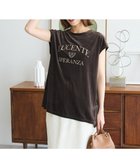 【グリーンパークス/Green Parks】のベロアロゴフレンチスリーブチュニック Brown|ID: prp329100004649482 ipo3291000000033581602