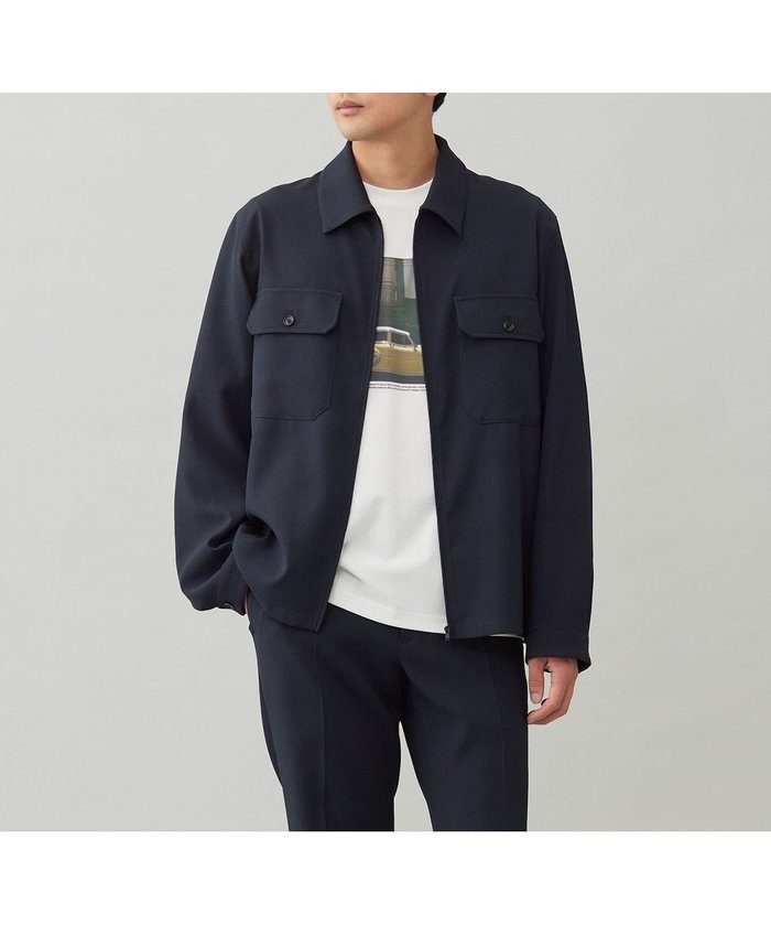【アンフィーロ/UNFILO / MEN】の【洗える/ストレッチ/イージーケア/吸水速乾】WOOL TOUCH 機能美シャツブルゾン インテリア・キッズ・メンズ・レディースファッション・服の通販 founy(ファニー) https://founy.com/ ファッション Fashion レディースファッション Fashion for Women アウター Coat / Outerwear Collection レディースジャケット・軽アウター Jackets ブルゾンジャケット・スポーティアウター Blouson Jackets 洗える Machine Washable 吸水 Absorbent, Quick-Dry ショート Short, Short Length ジャケット Jacket, Outerwear ストレッチ Stretch, Stretchy Fabric スリム Slim, Slim Fit デニム Denim, Jeans Material トレンド Trend, Trending Now ブルゾン Blouson, Bomber Jacket 楽ちん Easy Fit, Comfortable A/W・秋冬 Autumn/Winter S/S・春夏 SS, Spring/Summer, Warm Season 新作・新入荷 New Arrivals / New In おすすめ Recommended / Our Picks 夏 Summer エレガント 上品 Elegant |ID: prp329100004649484 ipo3291000000033581613