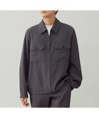 【アンフィーロ/UNFILO / MEN】の【洗える/ストレッチ/イージーケア/吸水速乾】WOOL TOUCH 機能美シャツブルゾン チャコール|ID: prp329100004649484 ipo3291000000033818930