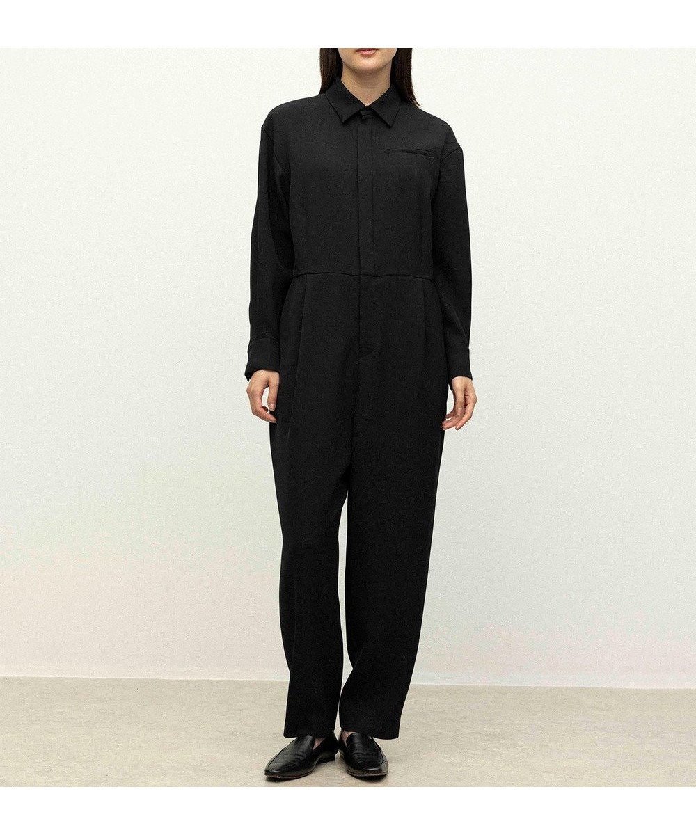 【ネイヴ/NAVE】の【ReNAVE】ウォッシャブルツイル ジャンプスーツ インテリア・キッズ・メンズ・レディースファッション・服の通販 founy(ファニー) 　雑誌掲載アイテム　Magazine Picks & Fashion Features　ファッション雑誌　Fashion Magazines　エクラ　eclat　グロー　GLOW　ファッション　Fashion　レディースファッション　Fashion for Women　ワンピース　Dresses　オールインワン・ワンピース　Dresses and Jumpsuits　サロペット&オールインワン　Dungarees & Jumpsuit Styles　10月号　October Issue　ストレッチ　Stretch, Stretchy Fabric　スリーブ　Sleeve, Long Sleeve / Short Sleeve　スーツ　Suit, Formalwear　雑誌　Magazine, Fashion Magazine　ドレス　Dress, One-Piece　2月号　February Issue, Feb. Edition　ロング　Long, Long-Length　A/W・秋冬　Autumn/Winter　ブラック系|ID: prp329100004649550 ipo3291000000033582919
