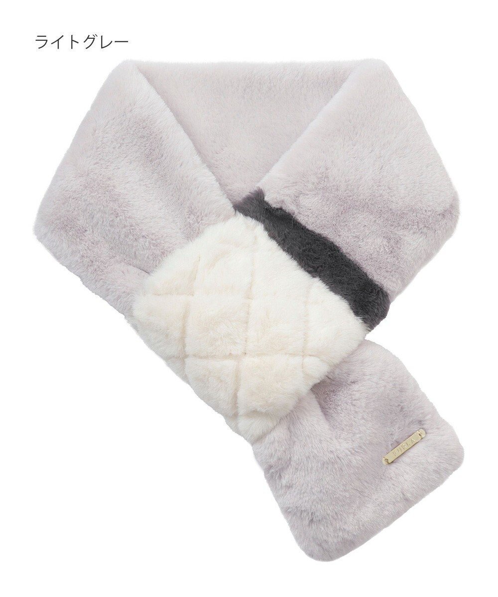 【ムーンバット/MOONBAT】のFURLA フェイクファーキルティング風トリコマフラー インテリア・キッズ・メンズ・レディースファッション・服の通販 founy(ファニー) ファッション Fashion レディースファッション Fashion for Women マフラー・スヌード / 冬小物の定番 Scarves & Mufflers イタリア Italy エレガント 上品 Elegant キルティング Quilted, Quilting コレクション Collection, Seasonal Line スヌード Snood, Infinity Scarf タオル Towel, Bath Towel パターン Pattern, Design Print フェイクファー Faux Fur, Imitation Fur マフラー Scarf, Muffler ループ Loop, Loop Knit A/W・秋冬 Autumn/Winter ライトグレー|ID: prp329100004649630 ipo3291000000034299900