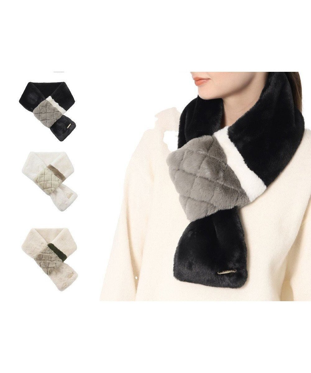 【ムーンバット/MOONBAT】のFURLA フェイクファーキルティング風トリコマフラー インテリア・キッズ・メンズ・レディースファッション・服の通販 founy(ファニー) ファッション Fashion レディースファッション Fashion for Women マフラー・スヌード / 冬小物の定番 Scarves & Mufflers イタリア Italy エレガント 上品 Elegant キルティング Quilted, Quilting コレクション Collection, Seasonal Line スヌード Snood, Infinity Scarf タオル Towel, Bath Towel パターン Pattern, Design Print フェイクファー Faux Fur, Imitation Fur マフラー Scarf, Muffler ループ Loop, Loop Knit A/W・秋冬 Autumn/Winter ブラック|ID: prp329100004649630 ipo3291000000034299901