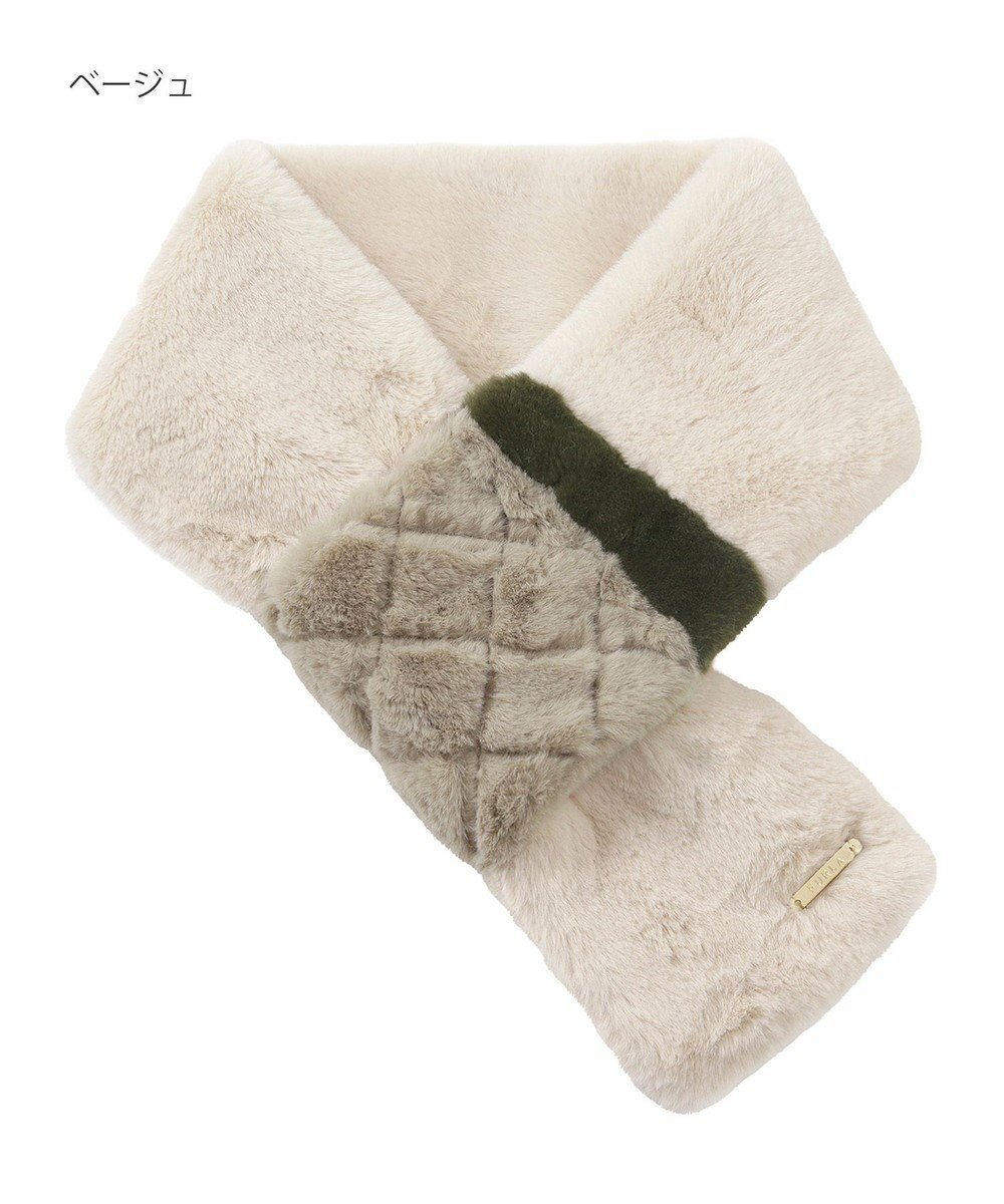 【ムーンバット/MOONBAT】のFURLA フェイクファーキルティング風トリコマフラー インテリア・キッズ・メンズ・レディースファッション・服の通販 founy(ファニー) ファッション Fashion レディースファッション Fashion for Women マフラー・スヌード / 冬小物の定番 Scarves & Mufflers イタリア Italy エレガント 上品 Elegant キルティング Quilted, Quilting コレクション Collection, Seasonal Line スヌード Snood, Infinity Scarf タオル Towel, Bath Towel パターン Pattern, Design Print フェイクファー Faux Fur, Imitation Fur マフラー Scarf, Muffler ループ Loop, Loop Knit A/W・秋冬 Autumn/Winter ベージュ|ID: prp329100004649630 ipo3291000000034299906