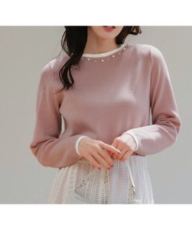 【ティアクラッセ/Tiaclasse】の【洗える】襟パール配色ニットトップス 人気、トレンドファッション・服の通販 founy(ファニー) ファッション Fashion レディースファッション Fashion for Women トップス・カットソー Cut & Sew Tops ニット Knit Tops & Sweaters アクセサリー Fashion Accessories 春 Spring 洗える Machine Washable 秋 Autumn コンパクト Compact, Small Size シューズ Shoes, Footwear シンプル Simple, Minimal セーター Sweater, Knitwear チュニック Tunic, Long Top パール Pearl, Pearl Accent ボトルネック Bottle Neck, Mock Neck ポケット Pocket, Pocket Detail 冬 Winter / This Winter A/W・秋冬 Autumn/Winter 再入荷 Restock / Back in Stock エレガント 上品 Elegant 新作・新入荷 New Arrivals / New In ビジネス 仕事 通勤 Business / Work / Commuting |ID:prp329100004649699