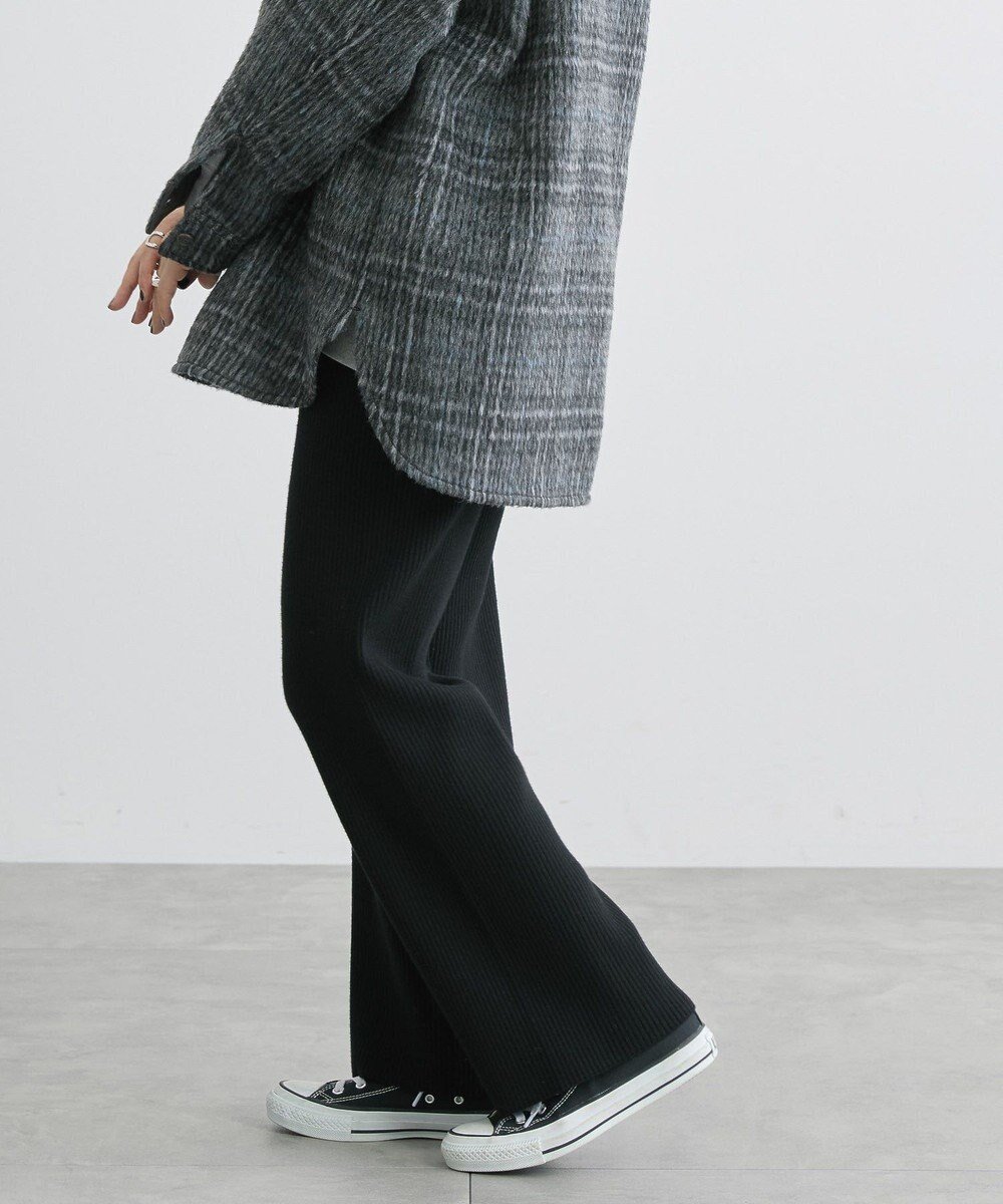 【アメリカンホリック/AMERICAN HOLIC】のバイパチリブニットパンツ インテリア・キッズ・メンズ・レディースファッション・服の通販 founy(ファニー) 　ファッション　Fashion　レディースファッション　Fashion for Women　パンツ　Pants & Trousers　ベーシック　Basic, Essential　ワイド　Wide, Wide Fit　A/W・秋冬　Autumn/Winter　Black|ID: prp329100004649824 ipo3291000000033589379