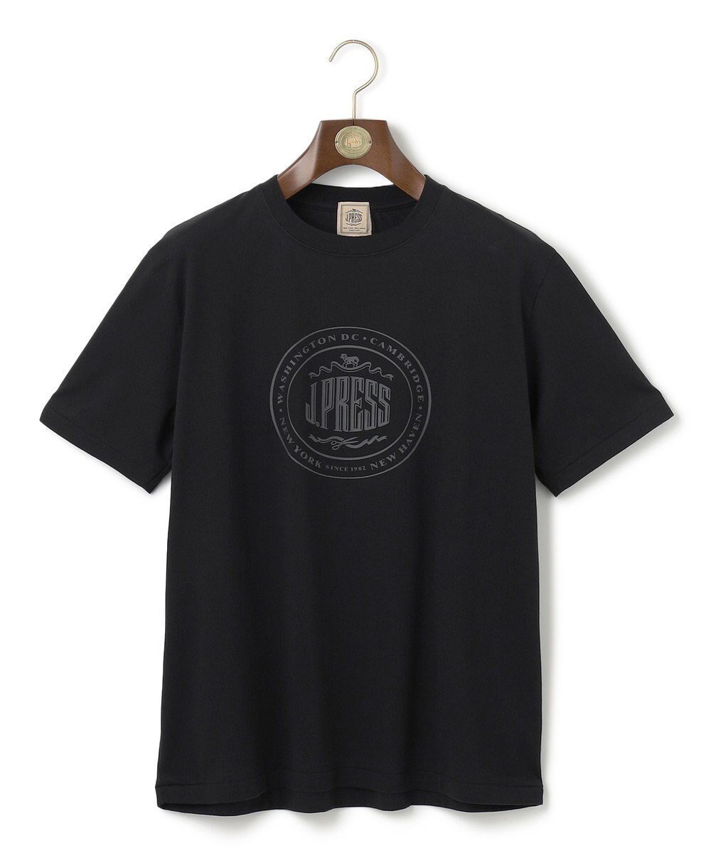 【ジェイ プレス/J.PRESS / MEN】の【WEB限定】オーバルロゴ Tシャツ インテリア・キッズ・メンズ・レディースファッション・服の通販 founy(ファニー) 　ファッション　Fashion　メンズファッション　Fashion for Men　トップス・カットソー　Cut & Sew Tops　メンズシャツ　Shirts　新作・新入荷　New Arrivals / New In　オーバル　Oval Design　カットソー　Cut and Sewn Top　バランス　Balance, Style Balance　フォルム　Silhouette, Form　フロント　Front, Front Design　プリント　Print, Printed Pattern　ベーシック　Basic, Essential　メンズ　Men's, Menswear　リラックス　Relax, Relaxed Fit　エレガント 上品　Elegant　夏　Summer　S/S・春夏　SS, Spring/Summer, Warm Season　A/W・秋冬　Autumn/Winter　ブラック系|ID: prp329100004649952 ipo3291000000033590645