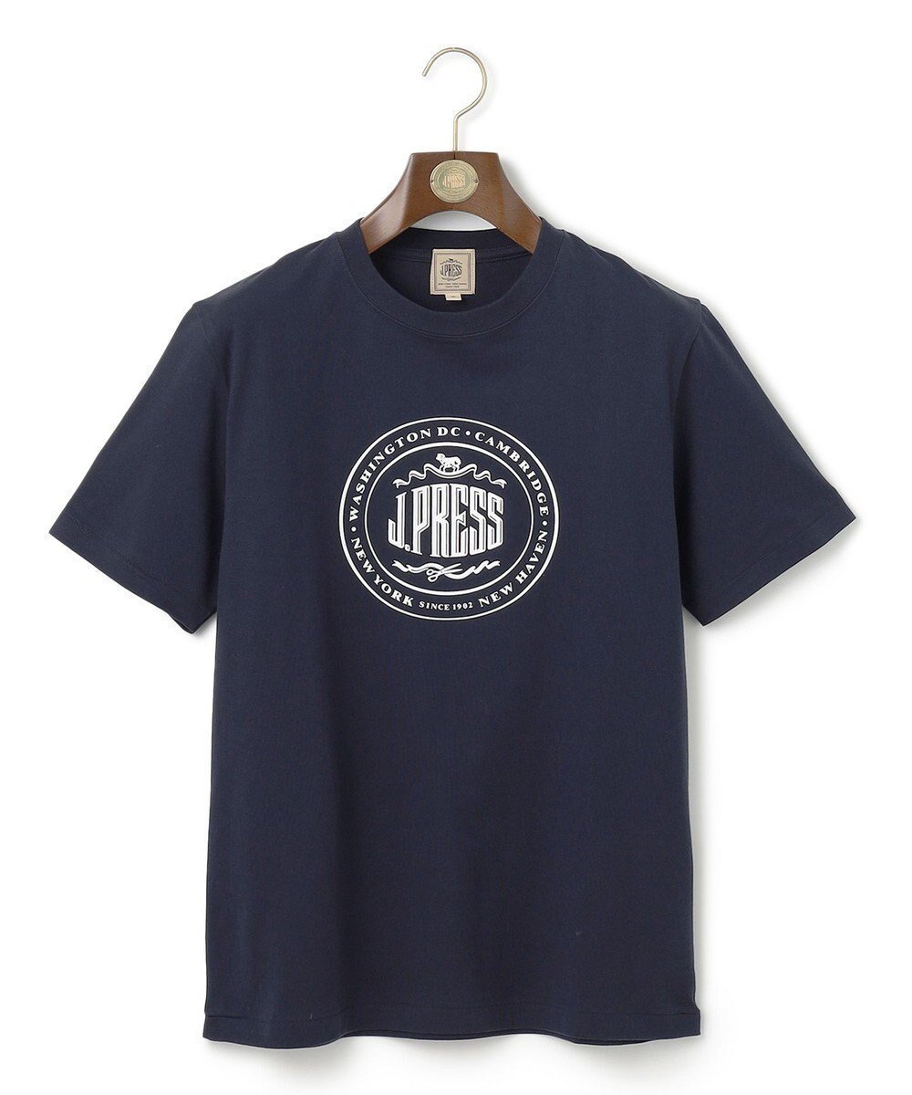 【ジェイ プレス/J.PRESS / MEN】の【WEB限定】オーバルロゴ Tシャツ インテリア・キッズ・メンズ・レディースファッション・服の通販 founy(ファニー) 　ファッション　Fashion　メンズファッション　Fashion for Men　トップス・カットソー　Cut & Sew Tops　メンズシャツ　Shirts　新作・新入荷　New Arrivals / New In　オーバル　Oval Design　カットソー　Cut and Sewn Top　バランス　Balance, Style Balance　フォルム　Silhouette, Form　フロント　Front, Front Design　プリント　Print, Printed Pattern　ベーシック　Basic, Essential　メンズ　Men's, Menswear　リラックス　Relax, Relaxed Fit　エレガント 上品　Elegant　夏　Summer　S/S・春夏　SS, Spring/Summer, Warm Season　A/W・秋冬　Autumn/Winter　ネイビー系|ID: prp329100004649952 ipo3291000000033590647