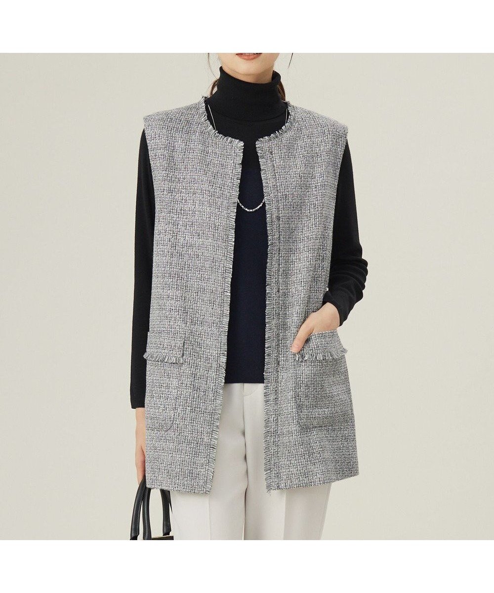 【自由区/JIYU-KU】の【セットアップ対応・洗える】ライトミックスツイード ジレ 人気、トレンドファッション・服の通販 founy(ファニー) ファッション Fashion レディースファッション Fashion for Women アウター Coat / Outerwear Collection トップス・カットソー Cut & Sew Tops ベスト&ジレ / 重ね着スタイル Vests & Gilets セットアップ Matching Sets レディーストップス・ブラウス Tops & Blouses / Assorted Women's Tops セットアップ Set-Up, Coordinated Outfit セレモニー Ceremony ツイード Twill, Twill Weave フリンジ Fringe, Tassel ベスト Vest, Waistcoat ボトム Bottoms, Lower Wear ミックス Mix, Mixed Style リラックス Relax, Relaxed Fit エレガント 上品 Elegant 夏 Summer S/S・春夏 SS, Spring/Summer, Warm Season 洗える Machine Washable A/W・秋冬 Autumn/Winter other-1|ID: prp329100004649960 ipo3291000000034566726