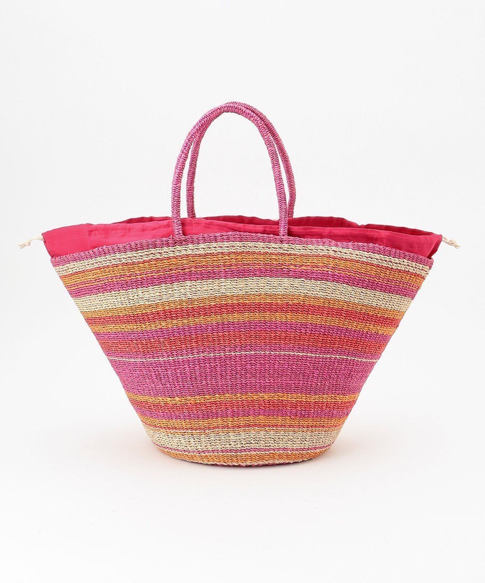 【ワード クロッセット セレクト/ONWARD CROSSET SELECT】の【VIOLAd ORO】MIRO アバカカラーボーダーバッグ L 人気、トレンドファッション・服の通販 founy(ファニー)  ファッション Fashion レディースファッション Fashion for Women イタリア Italy エスニック Ethnic Style 巾着 Drawstring Bag, Kinchaku ポケット Pocket, Pocket Detail ポーチ Pouch, Small Case 夏 Summer  other-1|ID: prp329100004649987 ipo3291000000034257676