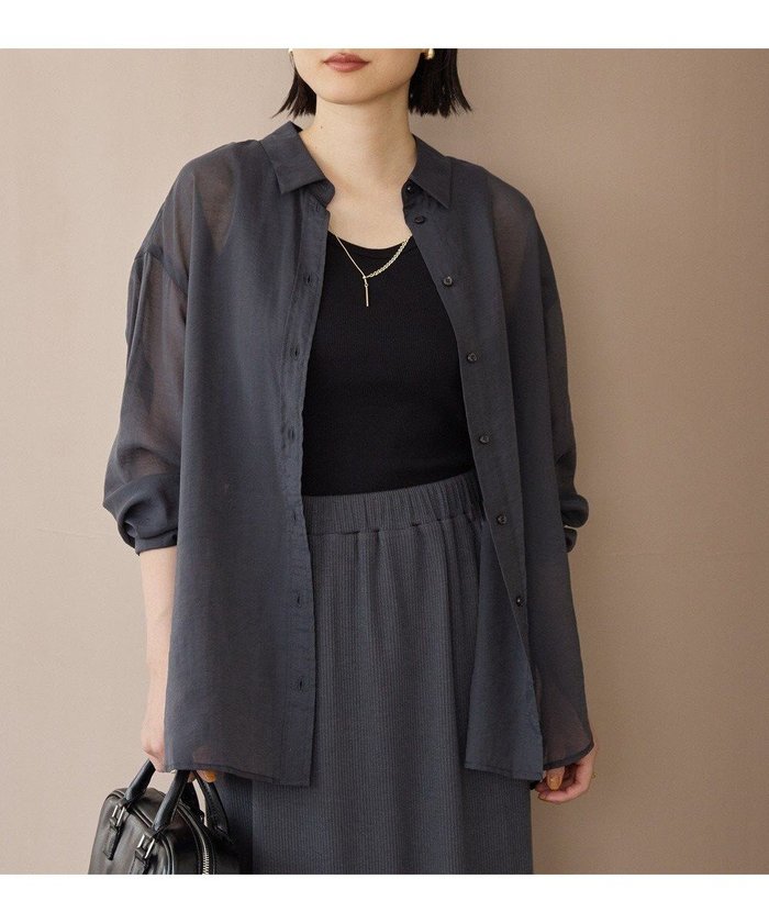 【アメリカンホリック/AMERICAN HOLIC】のラスターシアーシャツ インテリア・キッズ・メンズ・レディースファッション・服の通販 founy(ファニー) https://founy.com/ ファッション Fashion レディースファッション Fashion for Women トップス・カットソー Cut & Sew Tops シャツ・ブラウス・オフィスカジュアル Elegant Blouses & Button-Ups アメリカン American Style 秋 Autumn キャミソール Camisole, Spaghetti Strap Top スタイリッシュ Stylish, Fashionable タンク Tank Top, Sleeveless Top A/W・秋冬 Autumn/Winter 新作・新入荷 New Arrivals / New In おすすめ Recommended / Our Picks |ID: prp329100004649998 ipo3291000000033592049