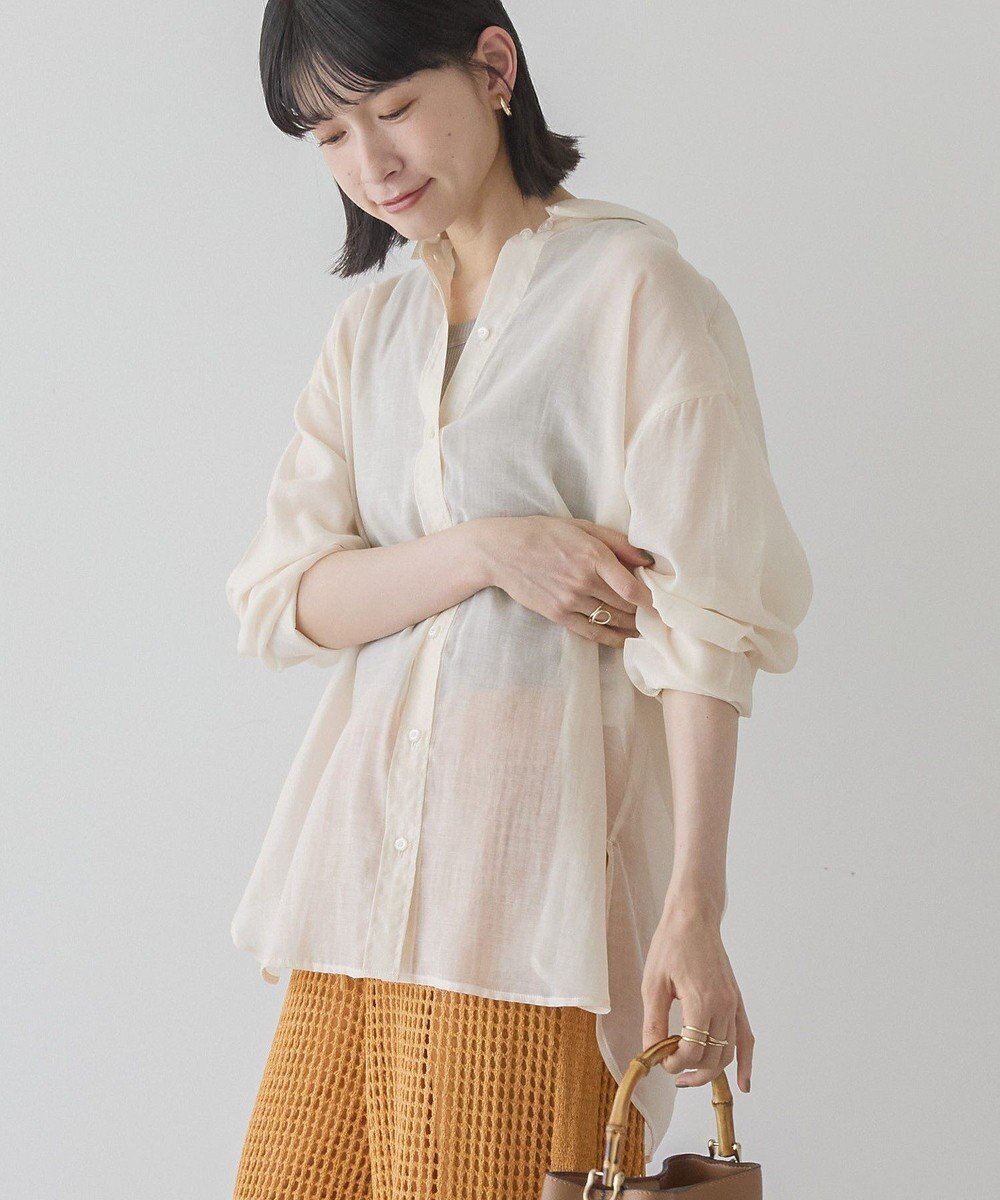 【アメリカンホリック/AMERICAN HOLIC】のラスターシアーシャツ インテリア・キッズ・メンズ・レディースファッション・服の通販 founy(ファニー) 　ファッション　Fashion　レディースファッション　Fashion for Women　トップス・カットソー　Cut & Sew Tops　シャツ・ブラウス・オフィスカジュアル　Elegant Blouses & Button-Ups　アメリカン　American Style　秋　Autumn　キャミソール　Camisole, Spaghetti Strap Top　スタイリッシュ　Stylish, Fashionable　タンク　Tank Top, Sleeveless Top　A/W・秋冬　Autumn/Winter　新作・新入荷　New Arrivals / New In　おすすめ　Recommended / Our Picks　Ecru|ID: prp329100004649998 ipo3291000000033592054