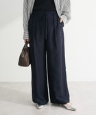【グリーンパークス/Green Parks】の共ベルト付きツイルカラーパンツ Dark Navy|ID: prp329100004650002 ipo3291000000033592099