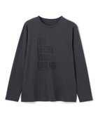 【アンフィーロ 自由区/UNFILO】の【洗える/抗菌防臭】コットンスムース グラフィック ロンT チャコール|ID: prp329100004650049 ipo3291000000033592445