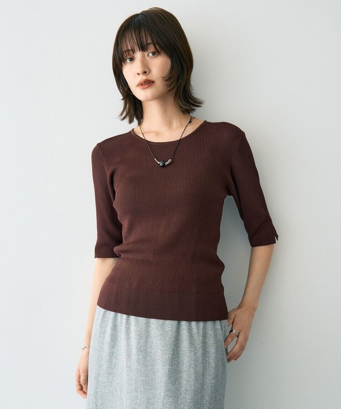 【イェッカ ヴェッカ/YECCA VECCA】の5分袖リブニット インテリア・キッズ・メンズ・レディースファッション・服の通販 founy(ファニー) https://founy.com/ ファッション Fashion レディースファッション Fashion for Women トップス・カットソー Cut & Sew Tops ニット Knit Tops & Sweaters 新作・新入荷 New Arrivals / New In コンパクト Compact, Small Size セーター Sweater, Knitwear フィット Fit, Slim Fit ベーシック Basic, Essential ポケット Pocket, Pocket Detail ラウンド Round, Round Neck リブニット Rib Knit, Ribbed Knit 夏 Summer S/S・春夏 SS, Spring/Summer, Warm Season A/W・秋冬 Autumn/Winter |ID: prp329100004650060 ipo3291000000033592486