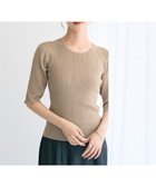 【イェッカ ヴェッカ/YECCA VECCA】の5分袖リブニット Beige|ID: prp329100004650060 ipo3291000000033592488