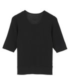 【イェッカ ヴェッカ/YECCA VECCA】の5分袖リブニット Black|ID: prp329100004650060 ipo3291000000033592489