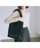 【メゾンドフルール/Maison de FLEUR】のチュールハンドルスクエアトートバッグ Black|ID: prp329100004650062 ipo3291000000033592494
