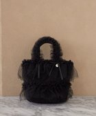 【メゾンドフルール/Maison de FLEUR】のチュールフリル2Wayトートバッグ Black|ID: prp329100004650063 ipo3291000000033592498