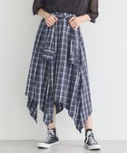 【アースミュージックアンドエコロジー/earth music&ecology】のイレヘムチェックシャツスカート Navy|ID: prp329100004650093 ipo3291000000033592641