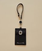 【メゾンドフルール/Maison de FLEUR】のリール付きビジューリボンパスケース Black|ID: prp329100004650097 ipo3291000000033592668