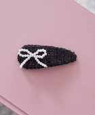 【メゾンドフルール/Maison de FLEUR】のリボンツイードスリーピン Black|ID: prp329100004650104 ipo3291000000033592718