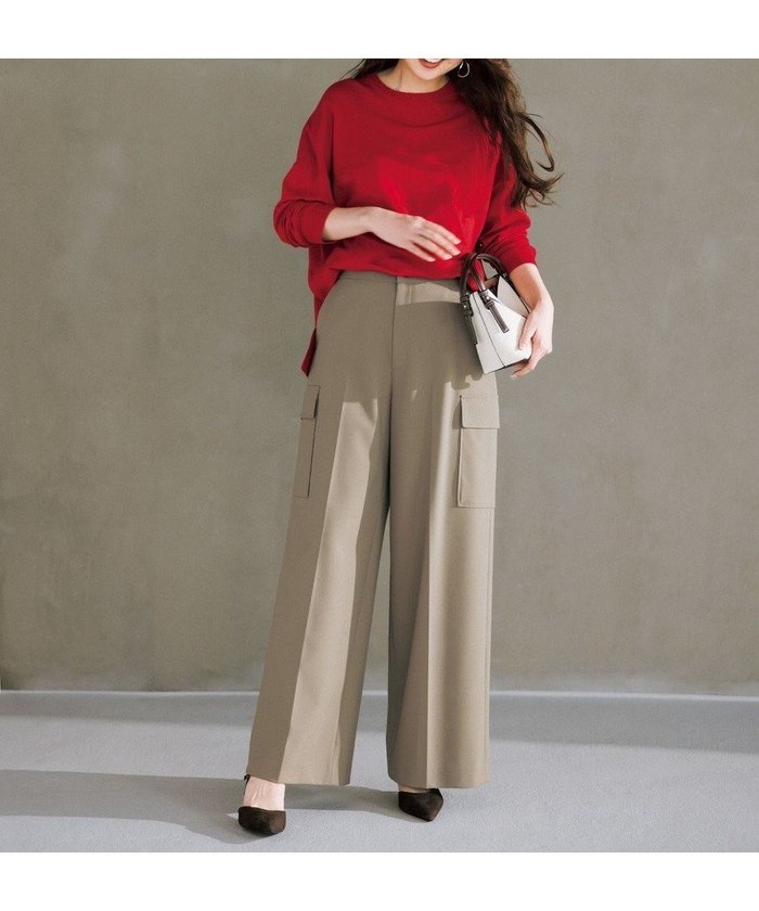 【アンフィーロ 自由区/UNFILO】のウールライク カーゴワイドパンツ インテリア・キッズ・メンズ・レディースファッション・服の通販 founy(ファニー) https://founy.com/ ファッション Fashion レディースファッション Fashion for Women パンツ Pants & Trousers カーゴパンツ Cargo Pants, Utility Pants ストレッチ Stretch, Stretchy Fabric センター Center, Center Line なめらか Smooth, Silky Texture ミリタリー Military, Army Style ロング Long, Long-Length A/W・秋冬 Autumn/Winter エレガント 上品 Elegant |ID: prp329100004650118 ipo3291000000035516447