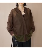 【アメリカンホリック/AMERICAN HOLIC】のシアーレイヤード配色シャツ Brown|ID: prp329100004650124 ipo3291000000035814773