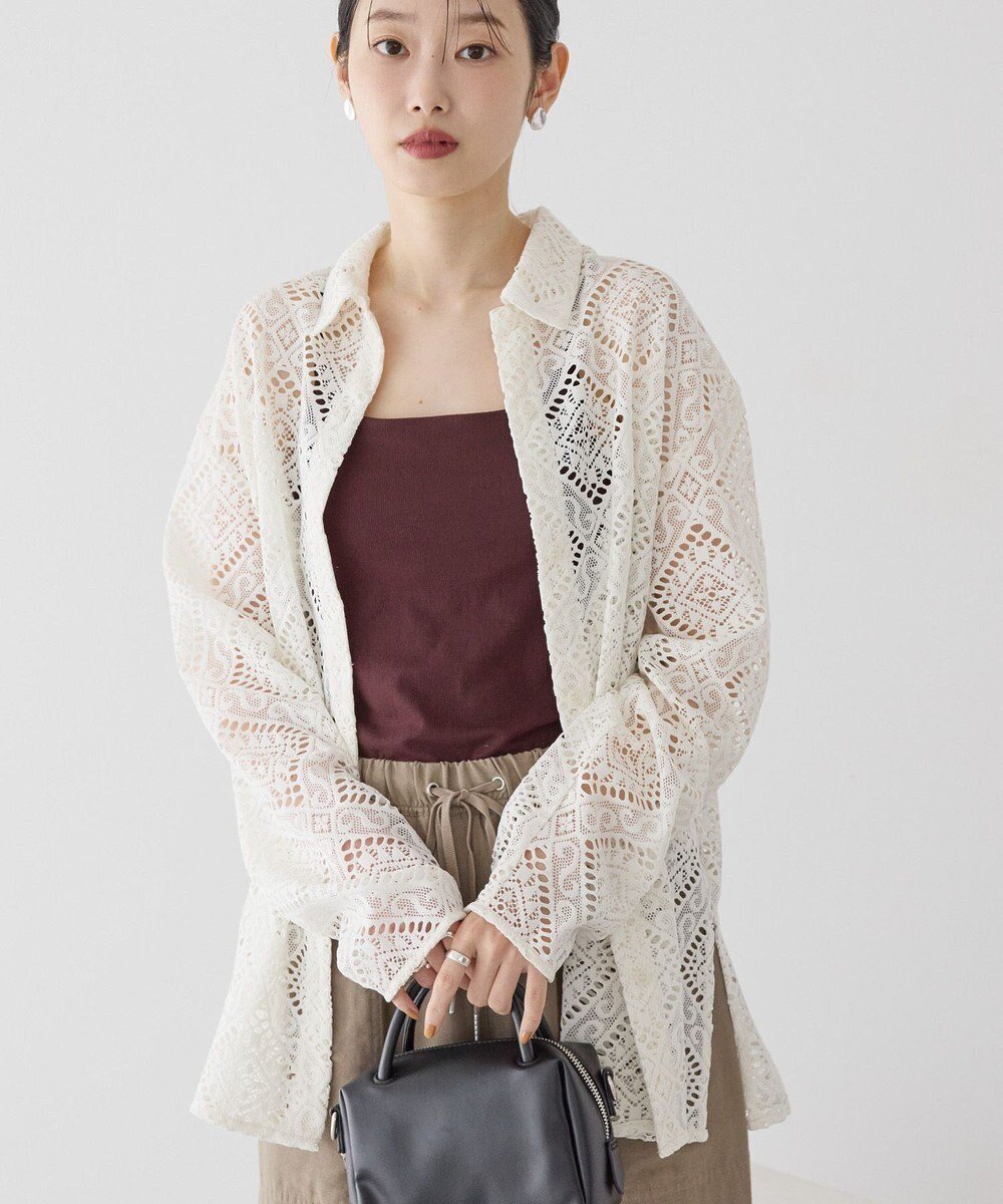 【アメリカンホリック/AMERICAN HOLIC】のレース長袖シャツ 人気、トレンドファッション・服の通販 founy(ファニー) ファッション Fashion レディースファッション Fashion for Women トップス・カットソー Cut & Sew Tops シャツ・ブラウス・オフィスカジュアル Elegant Blouses & Button-Ups おすすめ Recommended / Our Picks キャミワンピース Cami Dress, Slip Dress トレンド Trend, Trending Now ハーフ Half, Half-Length ポケット Pocket, Pocket Detail モチーフ Motif, Design Theme ラグジュアリー Luxury, Elegant レース Lace, Lace Fabric A/W・秋冬 Autumn/Winter 長袖 Long Sleeve, Full Sleeve other-1|ID: prp329100004650129 ipo3291000000033592871