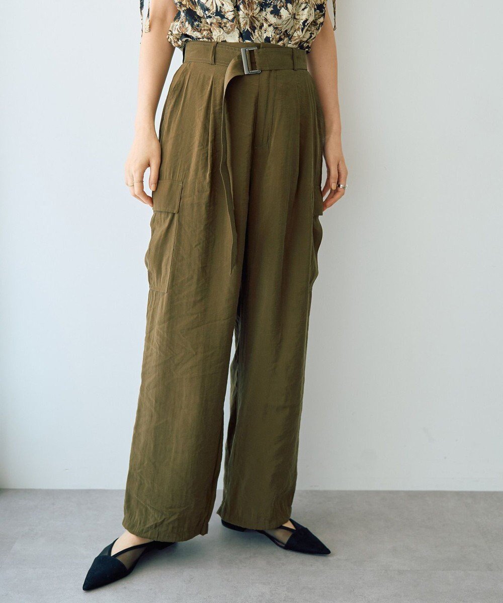 【イェッカ ヴェッカ/YECCA VECCA】のベルテッドカーゴパンツ インテリア・キッズ・メンズ・レディースファッション・服の通販 founy(ファニー) 　ファッション　Fashion　レディースファッション　Fashion for Women　パンツ　Pants & Trousers　おすすめ　Recommended / Our Picks　カーゴパンツ　Cargo Pants, Utility Pants　ポケット　Pocket, Pocket Detail　メタル　Metal, Metal Parts　夏　Summer　S/S・春夏　SS, Spring/Summer, Warm Season　A/W・秋冬　Autumn/Winter　Khaki|ID: prp329100004650130 ipo3291000000033592884