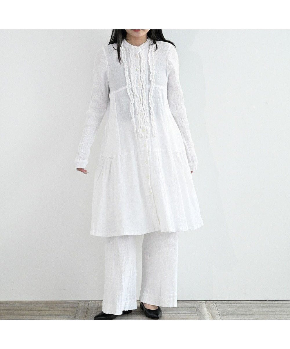 【クレプリツモリチサト/creperie tsumori chisato】のcreperie FRILL DRESS インテリア・キッズ・メンズ・レディースファッション・服の通販 founy(ファニー) 　ファッション　Fashion　レディースファッション　Fashion for Women　ワンピース　Dresses　フォーマル・パーティードレス・結婚式用ドレス　Elegant & Casual Dresses　インナー　Innerwear　コレクション　Collection, Seasonal Line　フォルム　Silhouette, Form　フリル　Frill, Ruffle　フロント　Front, Front Design　羽織　Haori, Light Jacket　A/W・秋冬　Autumn/Winter　S/S・春夏　SS, Spring/Summer, Warm Season　新作・新入荷　New Arrivals / New In　日本製　Made In Japan　夏　Summer　WHITE|ID: prp329100004650145 ipo3291000000033593032
