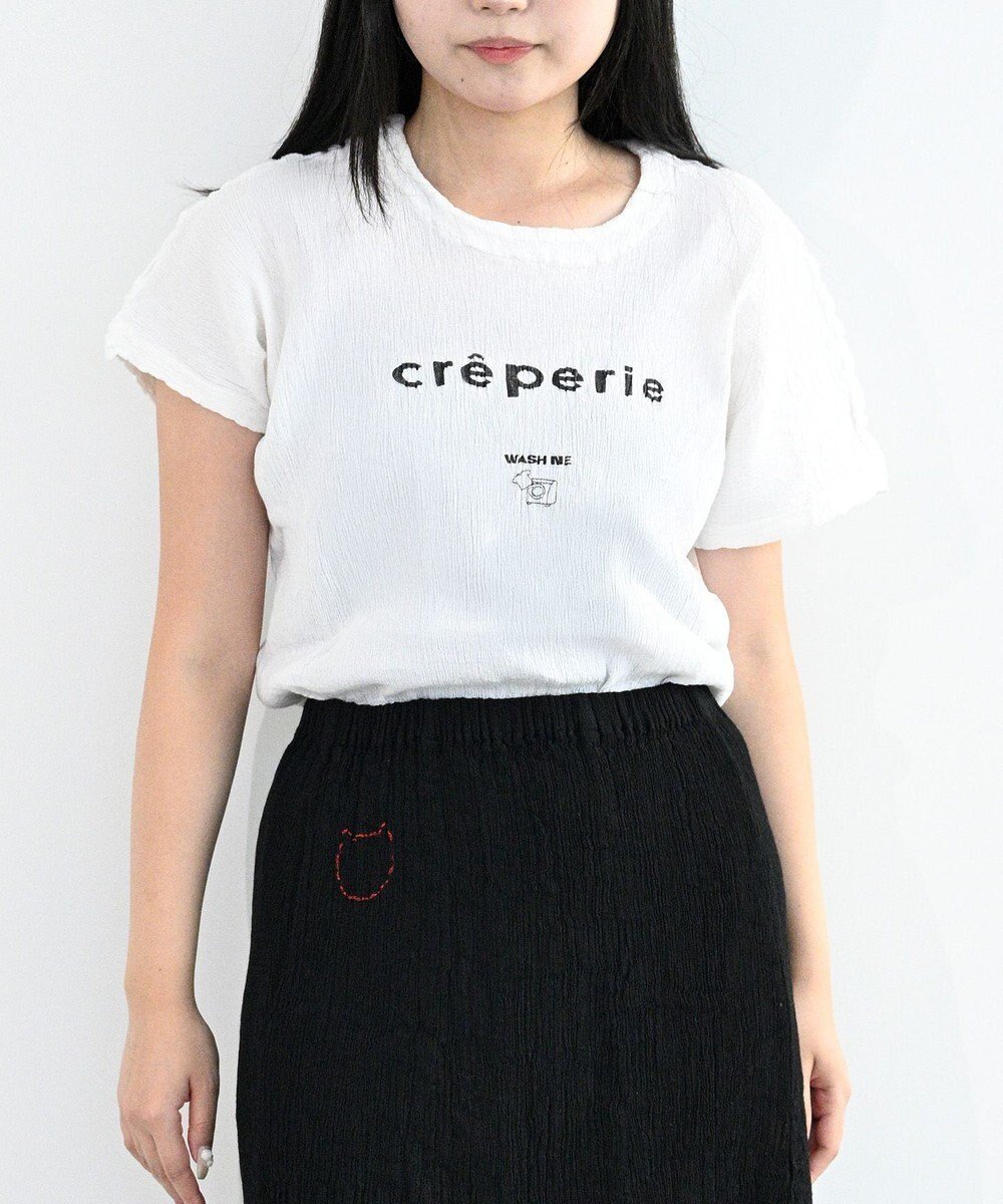 【クレプリツモリチサト/creperie tsumori chisato】のcreperie DOLMAN SLEEVES T-SHIRT クレプリ ドルマンスリーブTシャツ インテリア・キッズ・メンズ・レディースファッション・服の通販 founy(ファニー) ファッション Fashion レディースファッション Fashion for Women トップス・カットソー Cut & Sew Tops シャツ・ブラウス・オフィスカジュアル Elegant Blouses & Button-Ups ロングTシャツ・Tシャツ Longline T-Shirts & Tees カットソー・ベーシックTシャツ Cut-and-Sewn Tops / Stretch Tees & Basics インナー Innerwear 春 Spring カットソー Cut and Sewn Top コレクション Collection, Seasonal Line フォルム Silhouette, Form プリント Print, Printed Pattern 半袖 Short Sleeve, Half Sleeve S/S・春夏 SS, Spring/Summer, Warm Season 日本製 Made In Japan 夏 Summer WHITE|ID: prp329100004650151 ipo3291000000033593104