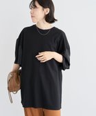 【グリーンパークス/Green Parks】の袖サテンドッキングチュニック Black|ID: prp329100004650161 ipo3291000000035844060