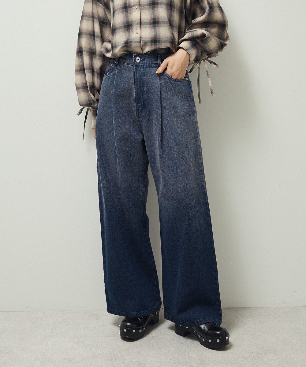 【グリーンパークス/Green Parks】の・SUGAR SPOON デニムワイドパンツ インテリア・キッズ・メンズ・レディースファッション・服の通販 founy(ファニー) 　ファッション　Fashion　レディースファッション　Fashion for Women　パンツ　Pants & Trousers　デニムパンツ・ジーンズ・美脚デニム　Denim Jeans & Pants　新作・新入荷　New Arrivals / New In　ストレート　Straight, Straight Cut　デニム　Denim, Jeans Material　フォルム　Silhouette, Form　ポケット　Pocket, Pocket Detail　ワイド　Wide, Wide Fit　ヴィンテージ　Vintage Style　夏　Summer　S/S・春夏　SS, Spring/Summer, Warm Season　A/W・秋冬　Autumn/Winter　Purple|ID: prp329100004650163 ipo3291000000033593213