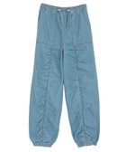 【グリーンパークス/Green Parks】の・SUGAR SPOON デニムギャザーパンツ Light Indigo|ID: prp329100004650164 ipo3291000000033593227