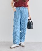 【グリーンパークス/Green Parks】の・SUGAR SPOON デニムギャザーパンツ Light Indigo|ID: prp329100004650164 ipo3291000000033818730