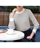 【エニィ スィス/any SiS】の【洗える】CICA フリルネック プルオーバー アイボリー×ブラック|ID: prp329100004650173 ipo3291000000033593290