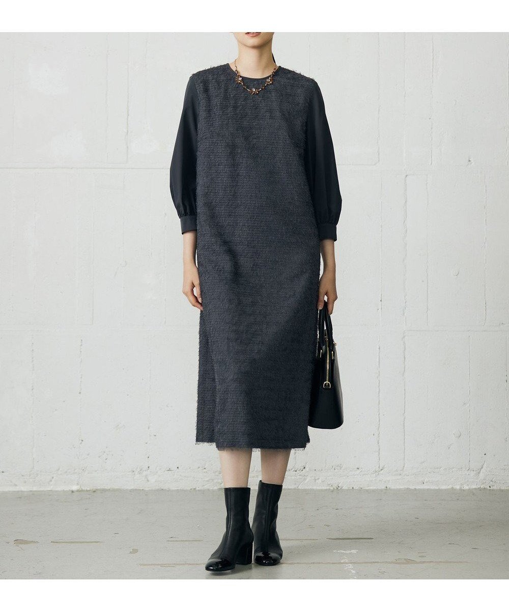 【自由区/JIYU-KU】の【カタログ掲載・洗える】ループカットジャカード ワンピース 人気、トレンドファッション・服の通販 founy(ファニー) 　ファッション　Fashion　レディースファッション　Fashion for Women　ワンピース　Dresses　新作・新入荷　New Arrivals / New In　カットジャガード　Cut Jacquard　スリーブ　Sleeve, Long Sleeve / Short Sleeve　タフタ　Taffeta, Structured Fabric　ブロッキング　Color Blocking, Panel Design　洗える　Machine Washable　A/W・秋冬　Autumn/Winter　 other-1|ID: prp329100004650175 ipo3291000000033593329