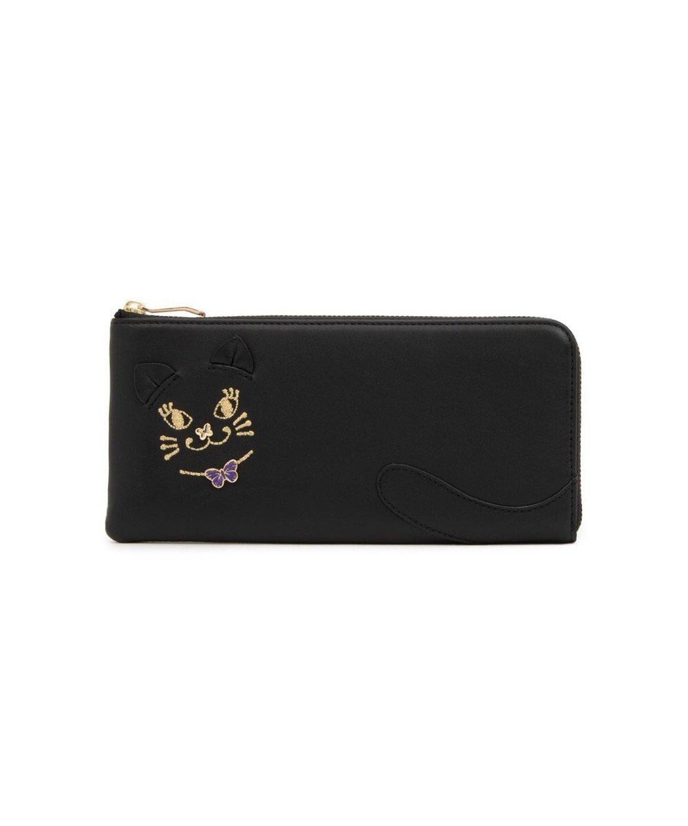 【アナスイ/ANNA SUI】のTITIソフト 薄マチ長財布 インテリア・キッズ・メンズ・レディースファッション・服の通販 founy(ファニー) 　ファッション　Fashion　レディースファッション　Fashion for Women　ミニ財布・二つ折り財布　Wallets & Card Cases　コンパクト　Compact, Small Size　財布　Wallet, Purse　猫　Cat, Kitty　フロント　Front, Front Design　モチーフ　Motif, Design Theme　新作・新入荷　New Arrivals / New In　おすすめ　Recommended / Our Picks　ギフト プレゼント　Gift / Present　ブラック|ID: prp329100004650183 ipo3291000000033593373