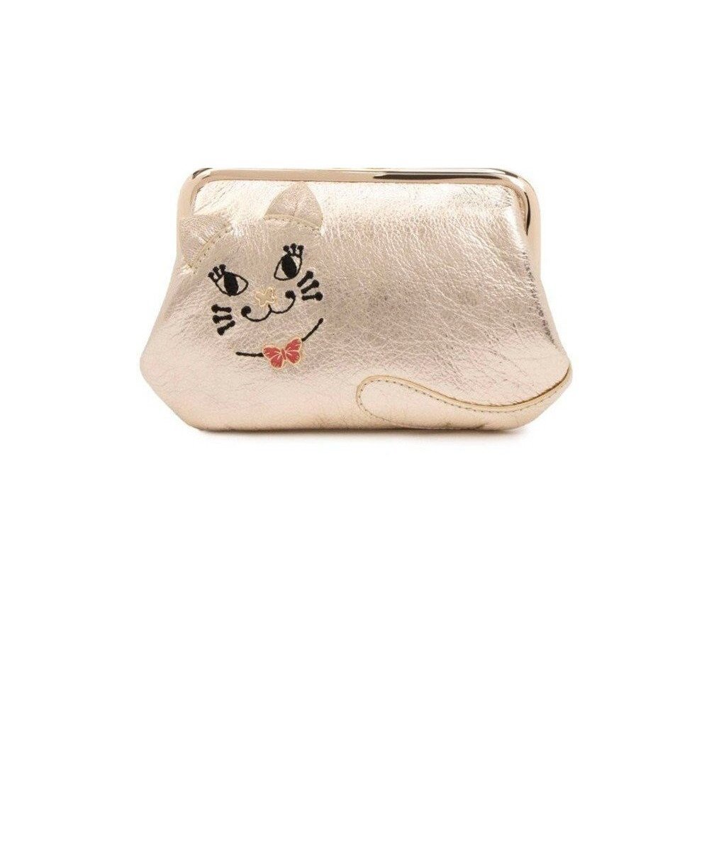 【アナスイ/ANNA SUI】のTITIソフト 口金ミニ財布 インテリア・キッズ・メンズ・レディースファッション・服の通販 founy(ファニー) 　ファッション　Fashion　レディースファッション　Fashion for Women　ミニ財布・二つ折り財布　Wallets & Card Cases　新作・新入荷　New Arrivals / New In　おすすめ　Recommended / Our Picks　ギフト プレゼント　Gift / Present　コンパクト　Compact, Small Size　フロント　Front, Front Design　モチーフ　Motif, Design Theme　猫　Cat, Kitty　財布　Wallet, Purse　ゴールド|ID: prp329100004650187 ipo3291000000033593397