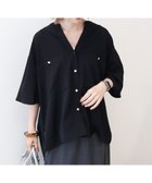 【アメリカンホリック/AMERICAN HOLIC】のミリタリーWポケットスキッパーシャツ Black|ID: prp329100004650199 ipo3291000000033593470