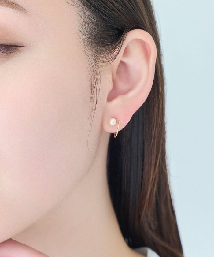 【フィービィー/phoebe】の【金属アレルギー対応】ダブルループパールピアス/ニッケルフリー インテリア・キッズ・メンズ・レディースファッション・服の通販 founy(ファニー) https://founy.com/ ファッション Fashion レディースファッション Fashion for Women アクセサリー Fashion Accessories シンプル Simple, Minimal パール Pearl, Pearl Accent ループ Loop, Loop Knit 片耳 One-Ear, Single Earring |ID: prp329100004650390 ipo3291000000033596473