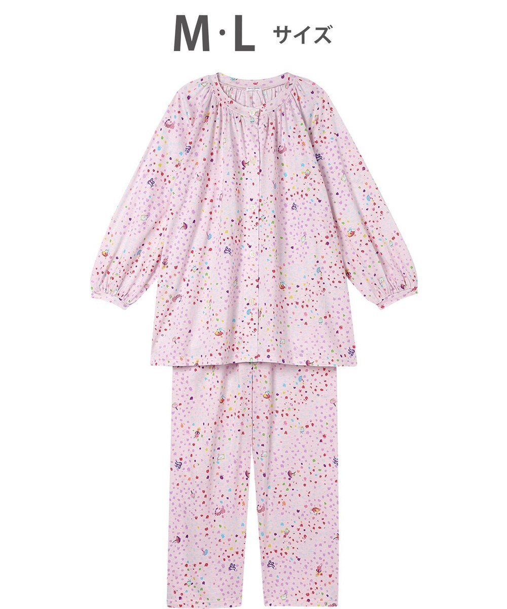 【ツモリチサト スリープ/tsumori chisato SLEEP】のツモリチサト パジャマ 綿混(本体) 天竺素材 9分袖 長袖 9分丈 レディース UDX594 /ワコール インテリア・キッズ・メンズ・レディースファッション・服の通販 founy(ファニー) 　ファッション　Fashion　レディースファッション　Fashion for Women　トップス・カットソー　Cut & Sew Tops　新作・新入荷　New Arrivals / New In　カラフル　Colorful Design　スリーブ　Sleeve, Long Sleeve / Short Sleeve　ドット　Polka Dot, Dot Pattern　パジャマ　Pajamas, Sleepwear　ボトム　Bottoms, Lower Wear　長袖　Long Sleeve, Full Sleeve　ピンク|ID: prp329100004650429 ipo3291000000033596653