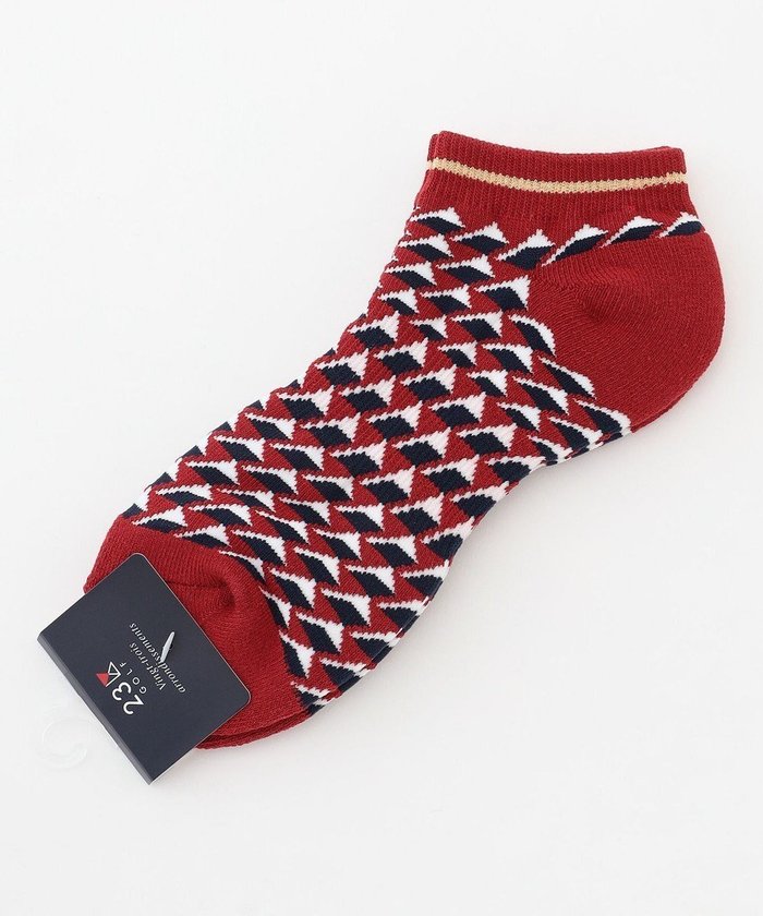 【23区 ゴルフ/NIJYUSANKU GOLF】の【WOMEN】フラッグアンクルソックス インテリア・キッズ・メンズ・レディースファッション・服の通販 founy(ファニー) https://founy.com/ ファッション Fashion レディースファッション Fashion for Women ソックス&靴下 Socks & Hosiery レッグウェア・ストッキング Legwear & Hosiery アクリル Acrylic Material アンクル Ankle-Length Design ギフト プレゼント Gift / Present ゴルフ Golf シンプル Simple, Minimal スポーツ Sports, Activewear ソックス Socks, Hosiery バランス Balance, Style Balance フィット Fit, Slim Fit ラウンド Round, Round Neck エレガント 上品 Elegant |ID: prp329100004650457 ipo3291000000035288570