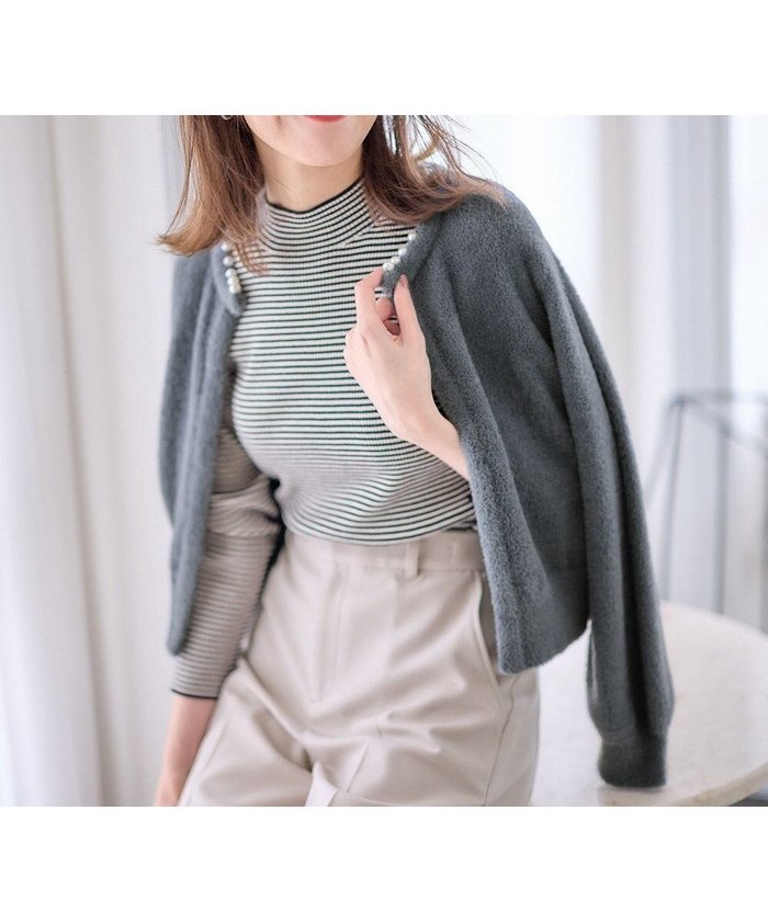 【エニィ スィス/any SiS】のシャギーニット カーディガン インテリア・キッズ・メンズ・レディースファッション・服の通販 founy(ファニー) https://founy.com/ ファッション Fashion レディースファッション Fashion for Women トップス・カットソー Cut & Sew Tops ニット Knit Tops & Sweaters カーディガン・羽織り Layered Style Cardigans カーディガン Cardigan, Knitwear トレンド Trend, Trending Now バランス Balance, Style Balance パール Pearl, Pearl Accent エレガント 上品 Elegant A/W・秋冬 Autumn/Winter 羽織 Haori, Light Jacket |ID: prp329100004651049 ipo3291000000033603374